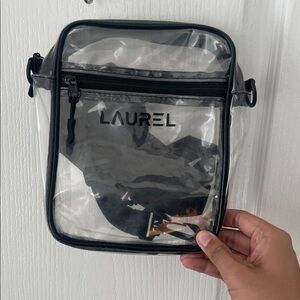 Clear Crossbody Bag with Black Trim